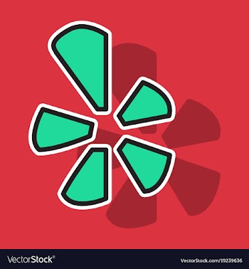 Network restaurant review social yelp icon vector image