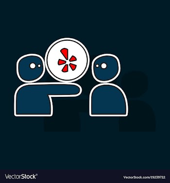 Network restaurant review social yelp icon vector image