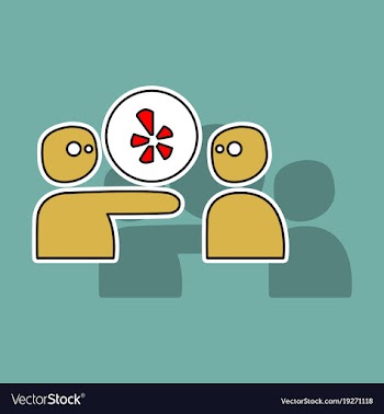 Network restaurant review social yelp icon vector image