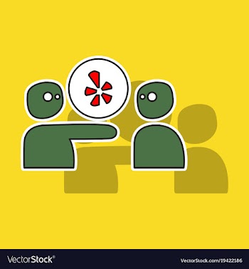 Network restaurant review social yelp icon vector image