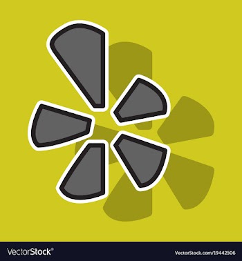 Network restaurant review social yelp icon vector image