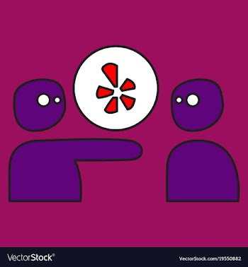 Network restaurant review social yelp icon vector image