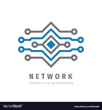 network technology concept business logo template