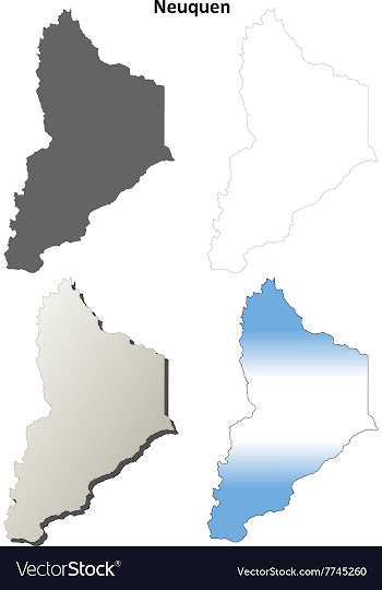 Neuquen blank outline map set vector image