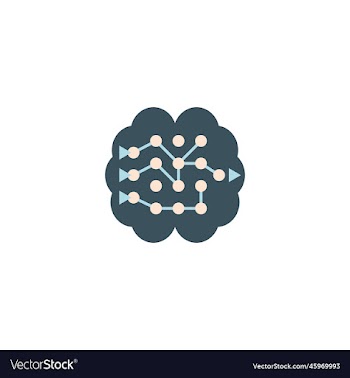 neural network creative icon from artificial