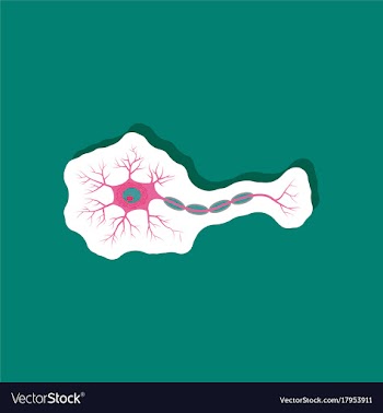 Neuron paper sticker on stylish background vector image