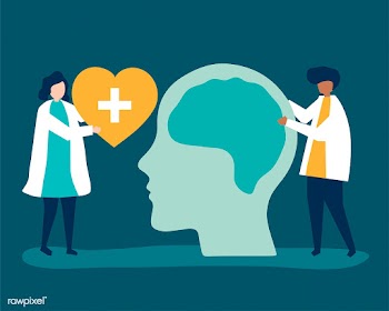 Neuroscientists with a giant chart of human b.. | Free stock vector - 478374