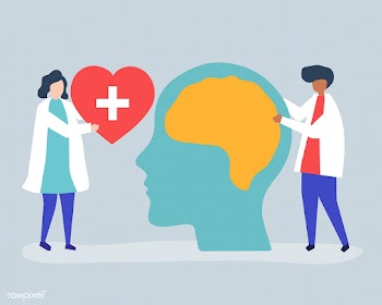 Neuroscientists with a giant chart of human b.. | Free stock vector - 479403