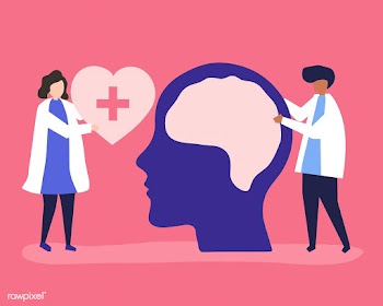 Neuroscientists with a giant chart of human b.. | Free stock vector - 479429
