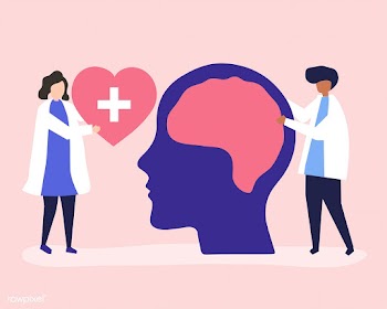 Neuroscientists with a giant chart of human b.. | Free stock vector - 479652