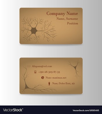 Neurosurgeon or brain doctor business card vector image