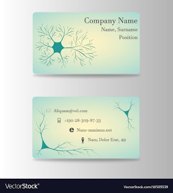 Neurosurgeon or brain doctor business card vector image