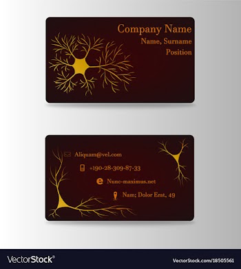 Neurosurgeon or brain doctor business card vector image