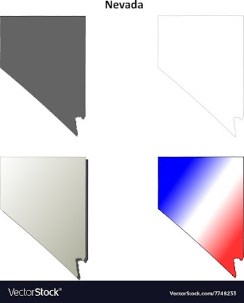 Nevada outline map set vector image