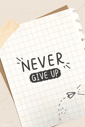 Never give up note | Free stock vector - 1016647