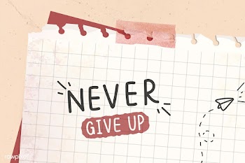 Never give up note | Free stock vector - 1016663