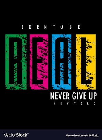 never give up typography for t shirt design