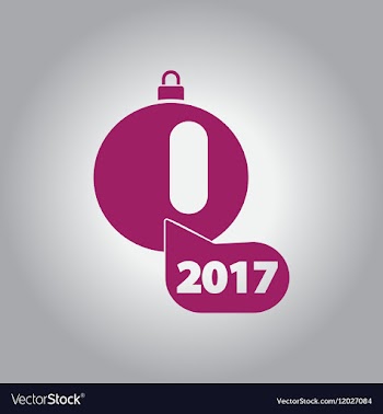 New 2017 year Christmas ball vector image