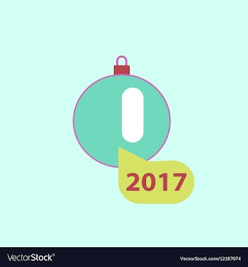 New 2017 year Christmas ball vector image