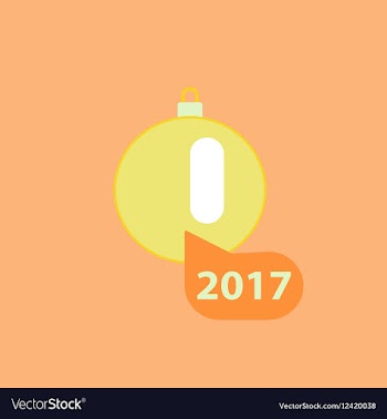 New 2017 year Christmas ball vector image