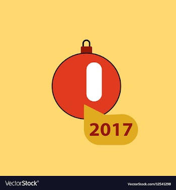 New 2017 year Christmas ball vector image