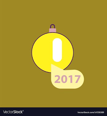 New 2017 year christmas ball vector image