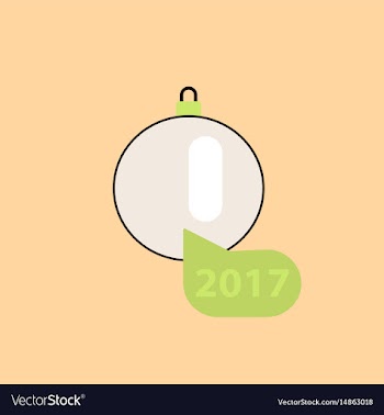 New 2017 year christmas ball vector image