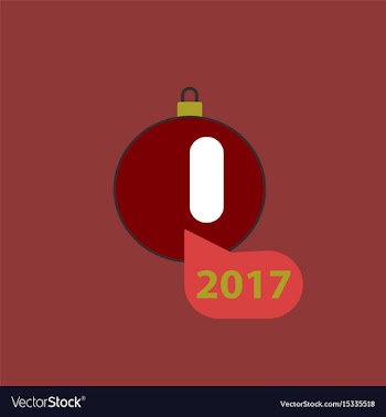 New 2017 year christmas ball vector image