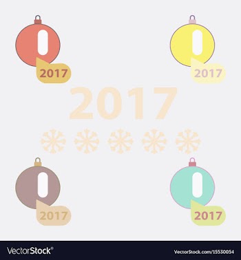 New 2017 year christmas ball vector image