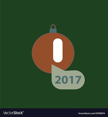 New 2017 year christmas ball vector image