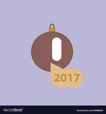 New 2017 year christmas ball vector image