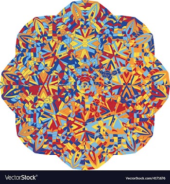  					New abstract image with kaleidoscope vector image														