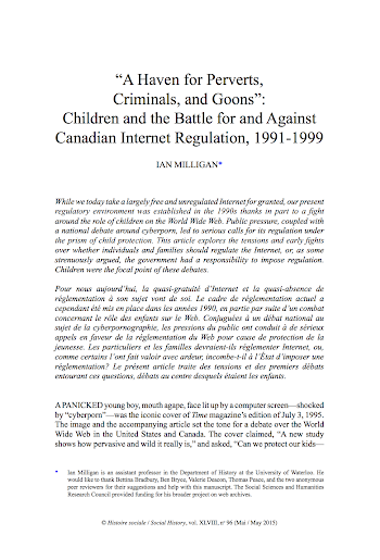 New Article: “A Haven for Perverts, Criminals, and Goons” – Ian ...