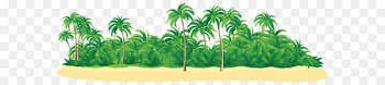 New Britain Tropical Islands Resort Icon - Summer Tropical Island with Palm Trees PNG Clip Art Image 