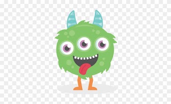 New Cute Monster Clipart Three Eyed Monster Svg Cutting - Baby Monster Png