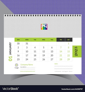 new desk calendar 2023 2
