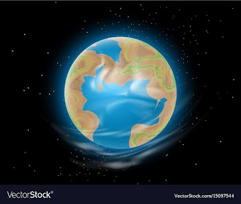 New earth outer space vector image