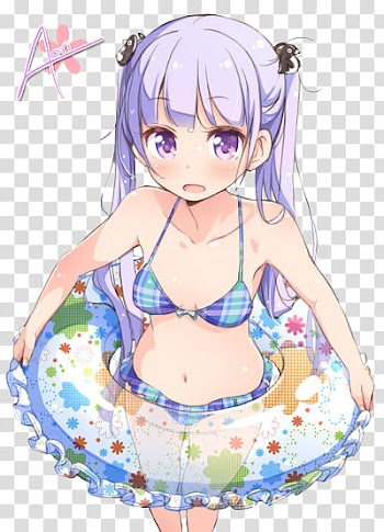 New Game anime render transparent background PNG clipart