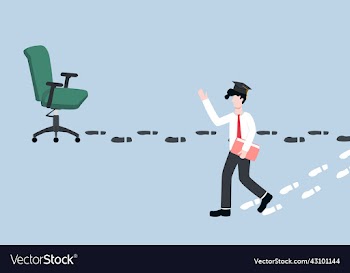 new graduate walking off repetitive career path