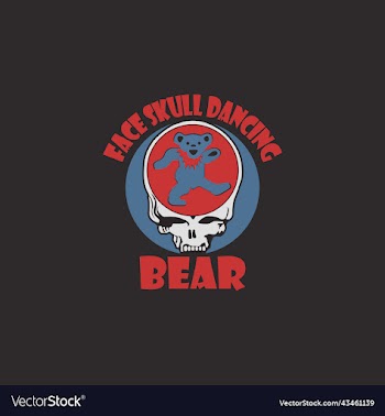 new grateful dead stealie face skull dancing bear
