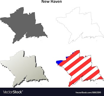 New Haven Map Icon Set vector image