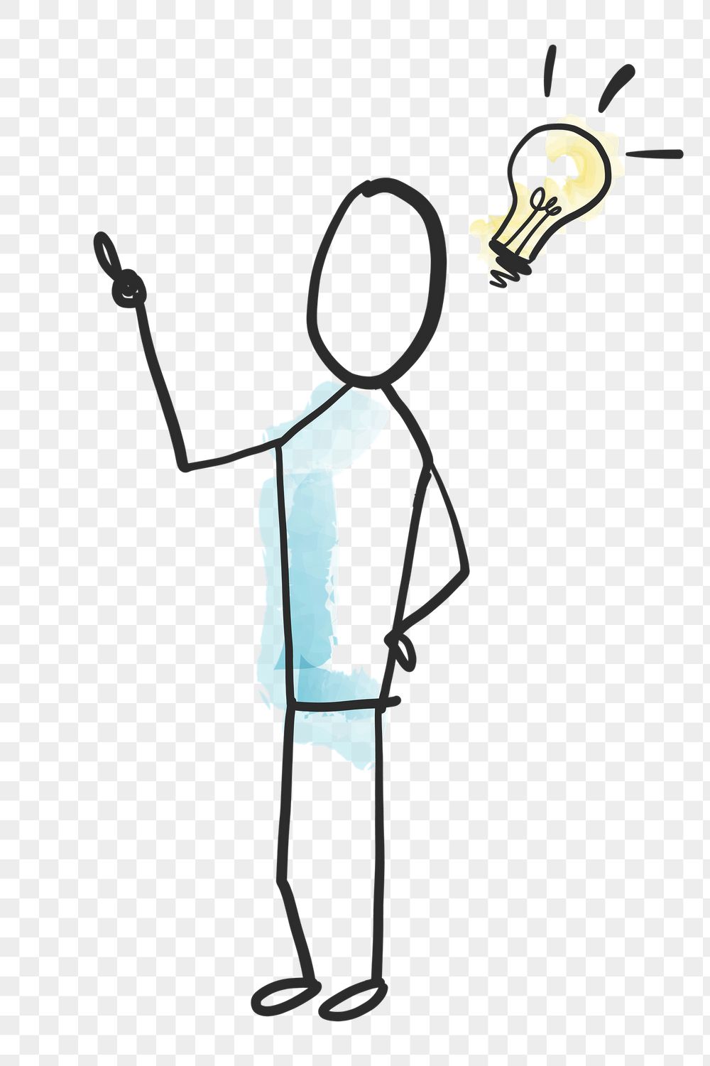 New idea png, cartoon person | Free PNG - rawpixel