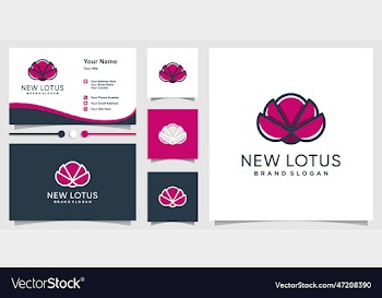 new lotus logo with creative outline abstract