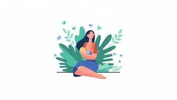 New mother feeding baby with breast Free Vector