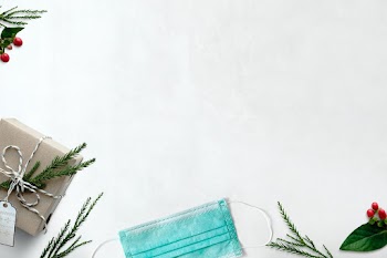 New normal Christmas background with design space