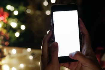New normal Christmas celebration with video call