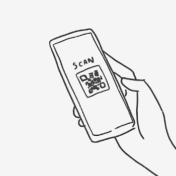 New normal doodle, QR code scanning concept | Free stock illustration | High Resolution graphic