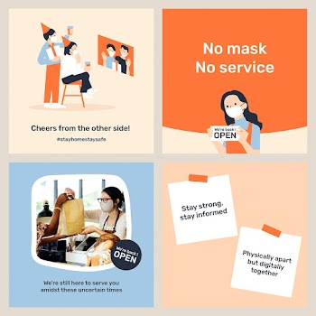 New normal editable psd social media template