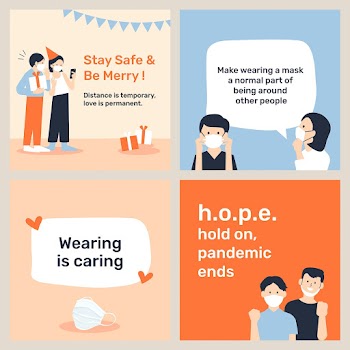 New normal editable template psd social media post