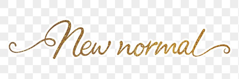 New normal png, gold glittery | Free PNG - rawpixel